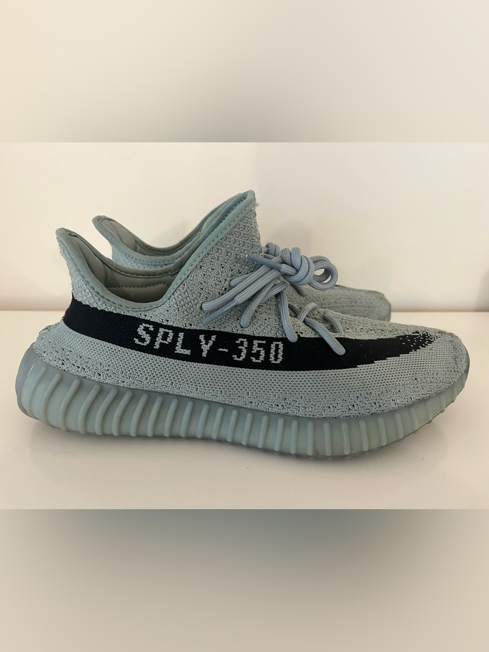 Adidas Yeezy Boost 350 V2 Slate Gray Blue Sneakers with Black Stripe Mens 11